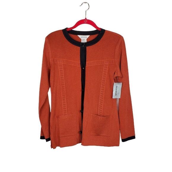 Exclusively Misook Cardigan Button Front Burnt Umber Size XS NWT - Picture 1 of 10